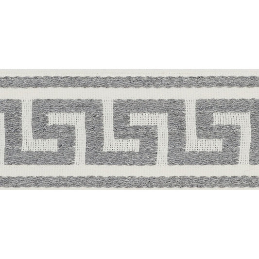 72392 | Ganton Tape, Grey - Schumacher Fabric