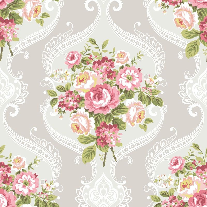 Shop HC80008 Mod Chic Catch the Bouquet by Wallquest Wallpaper