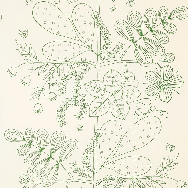 Purchase sample of 176201 Blommen Print, Leaf by Schumacher Fabric