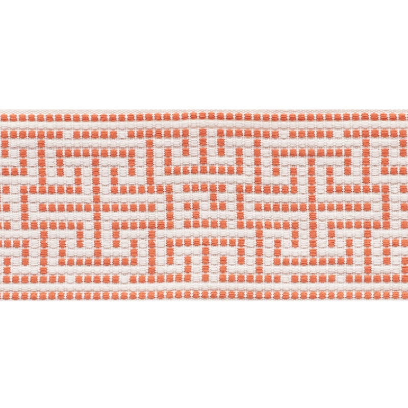 75953 | Maze Tape, Orange - Schumacher Fabric