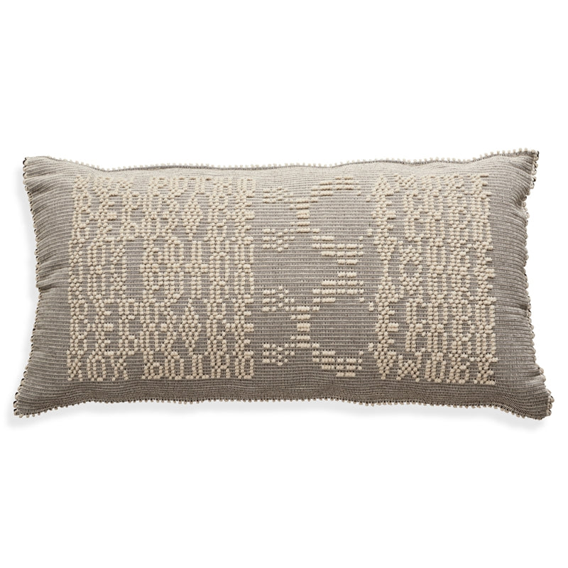 So0001136 | Tipografico Floor Pillow, Grey - Schumacher Furniture and Accessories