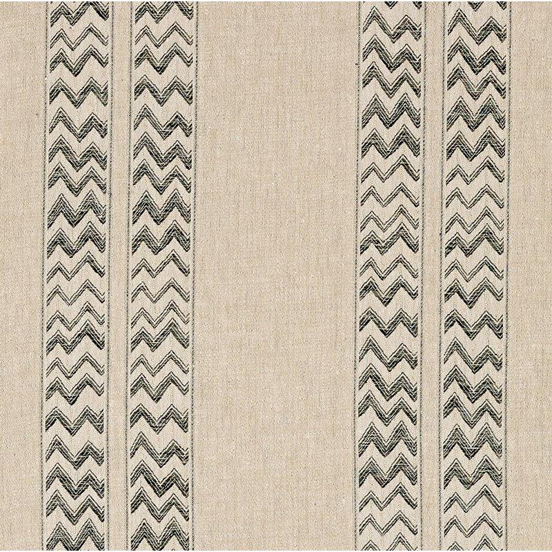 Purchase sample of 69970 Kudu Stripe, Black by Schumacher Fabric