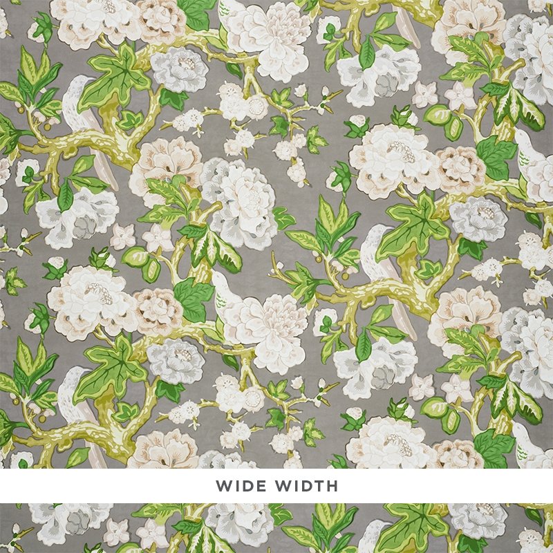 Search 5010521 Bermuda Blossoms Slate Schumacher Wallpaper
