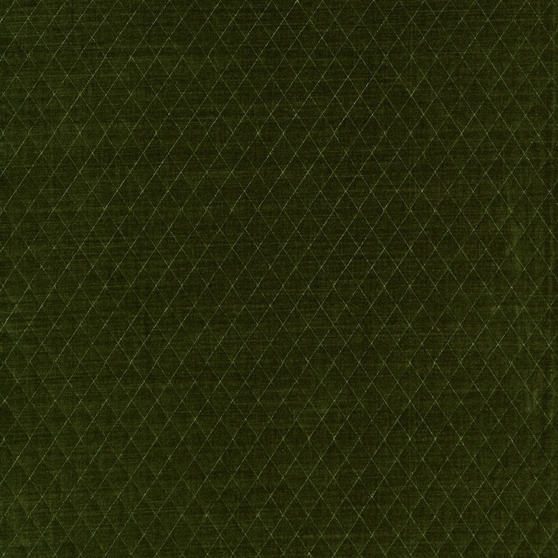 Purchase sample of 66923 Paley Quilted Velvet, Loden by Schumacher Fabric