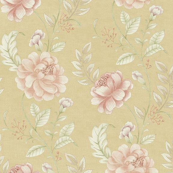 Acquire 2669-21761 Empress Summer Palace Butter Floral Trail Beacon House Wallpaper