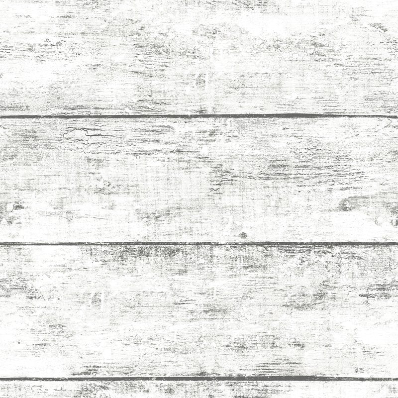 Buy 3124-13971 Thoreau Cabin White Wood Planks Wallpaper White by Chesapeake Wallpaper