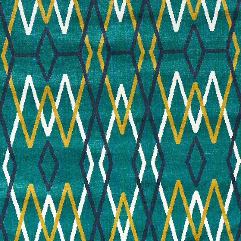 Purchase sample of 79531 Kyoto Trellis, Emerald by Schumacher Fabric