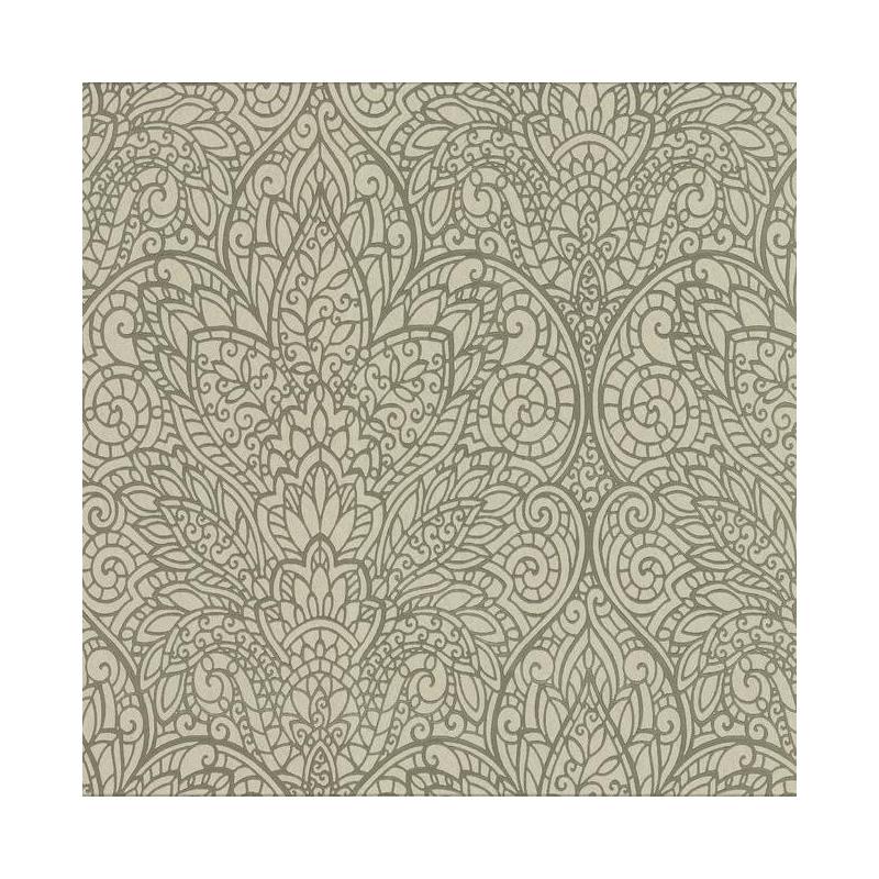 Sample CD4010 Decadence, Paradise color Brown, Damask by Candice Olson Wallpaper