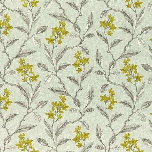 Save F1008-01 Melrose Chartreuse by Clarke And Clarke Fabric