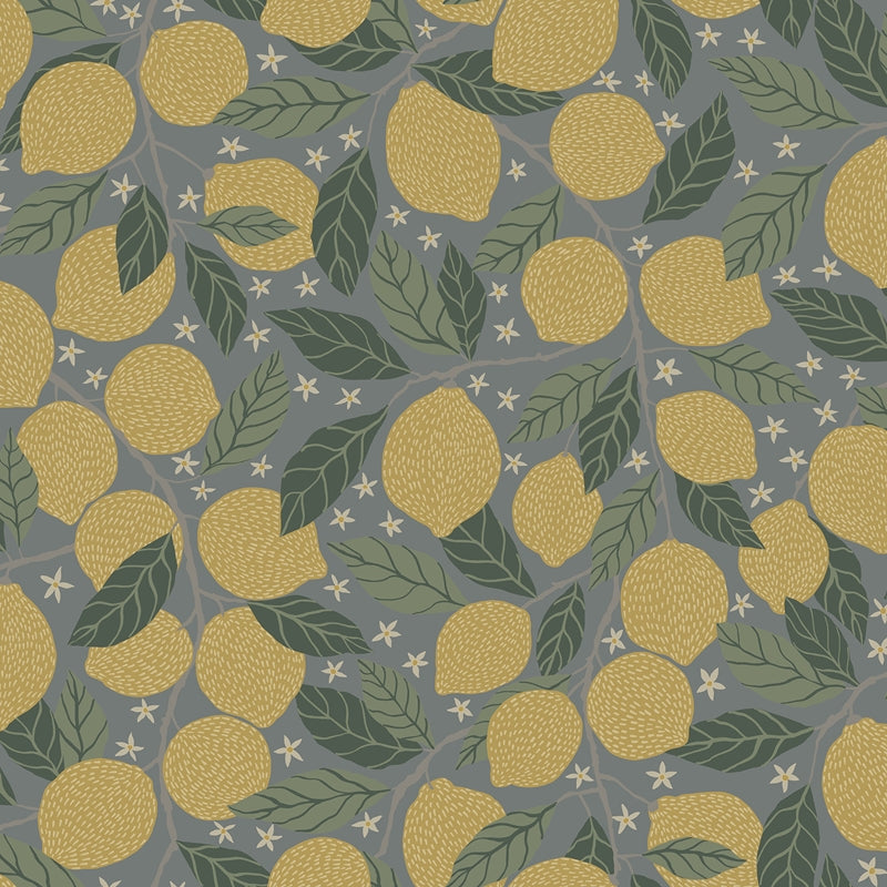 Sample 2999-44132 Annelie, Lemona Blue Fruit Tree by A-Street Prints Wallpaper