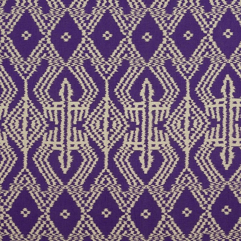 Purchase sample of 176091 Asaka Ikat, Violet by Schumacher Fabric