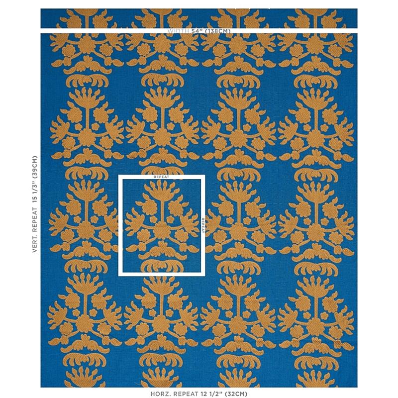 Search 79470 Cybele Embroidery Blue Schumacher Fabric