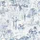 Sample 3124-13893 Thoreau, Walden Navy Forest Wallpaper by Chesapeake