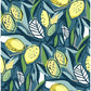Find 4014-26422 Seychelles Meyer Blue Citrus Wallpaper Blue A-Street Prints Wallpaper