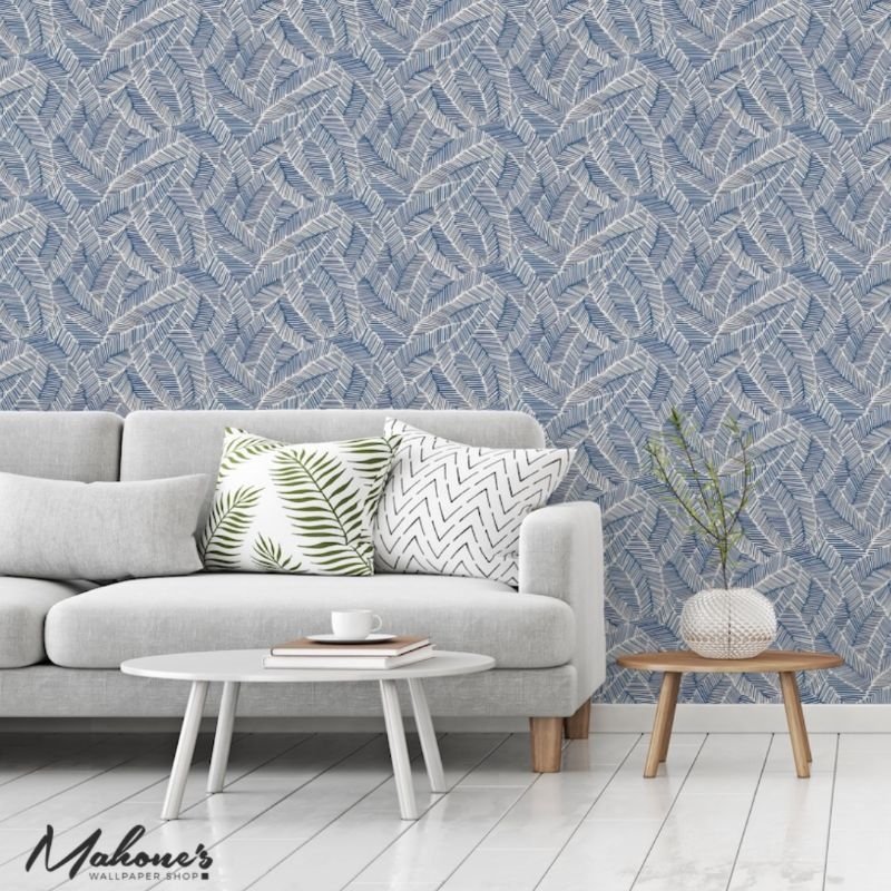 Search 5007533 Abstract Leaf Navy Schumacher Wallpaper