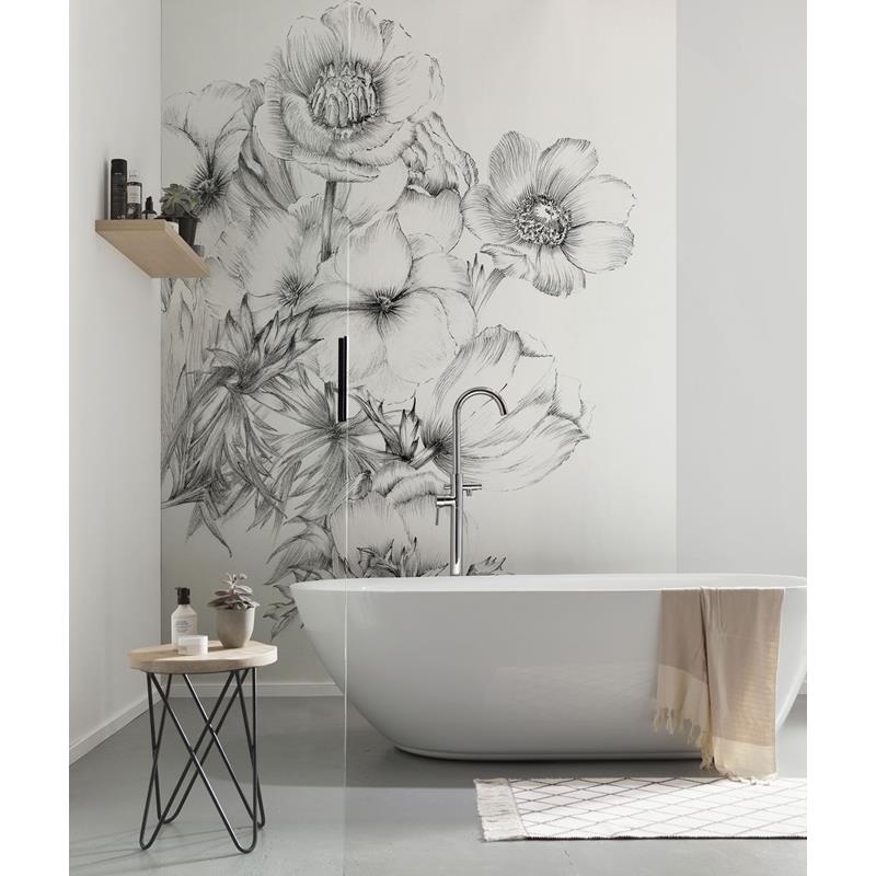 XXL2-1035 Colours  Embroidered Flowers Wall Mural by Brewster,XXL2-1035 Colours  Embroidered Flowers Wall Mural by Brewster2