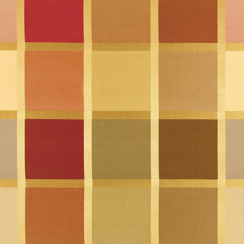Purchase sample of 62852 Navsari Silk Plaid, Currant by Schumacher Fabric