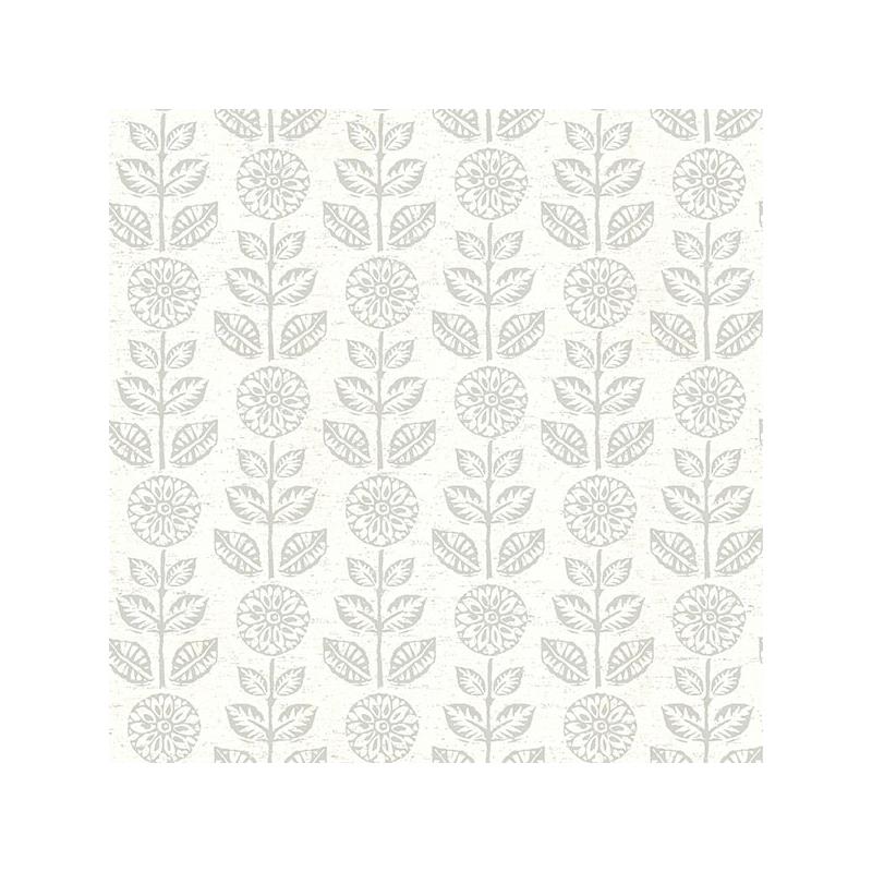 Sample 3119-13514 Kindred, Dolly Light Grey Floral by Chesapeake Wallpaper