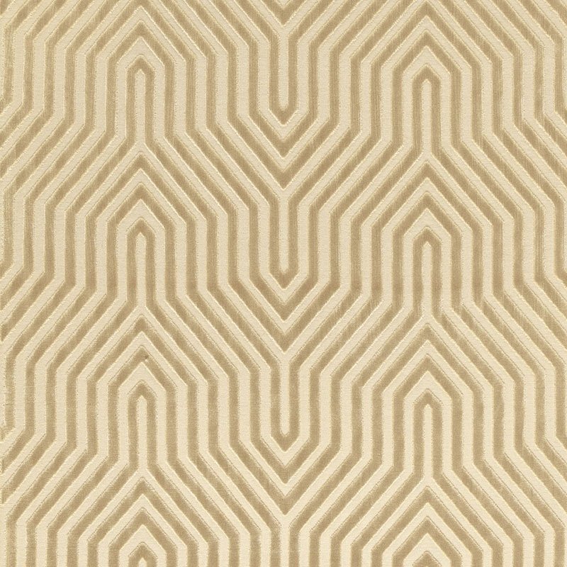 Purchase sample of 66191 Vanderbilt Velvet, Greige by Schumacher Fabric