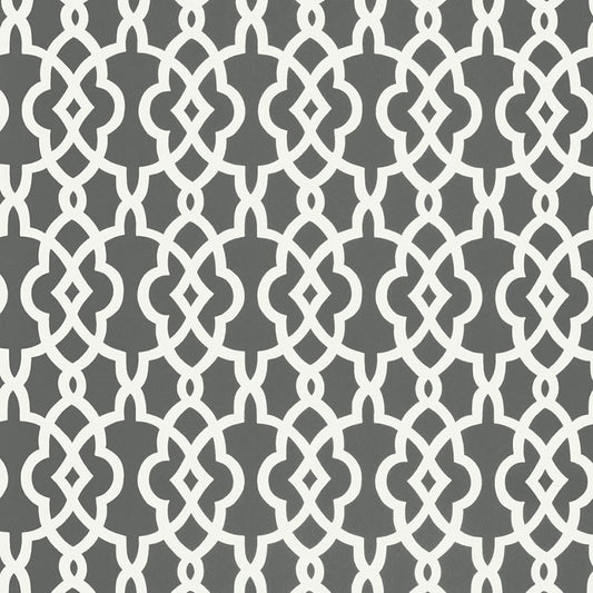 Shop 5005141 Summer Palace Fret Smoke Schumacher Wallpaper