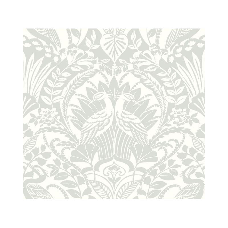 Sample DM4998 Damask Resource Library, Egret by York Wallpaper