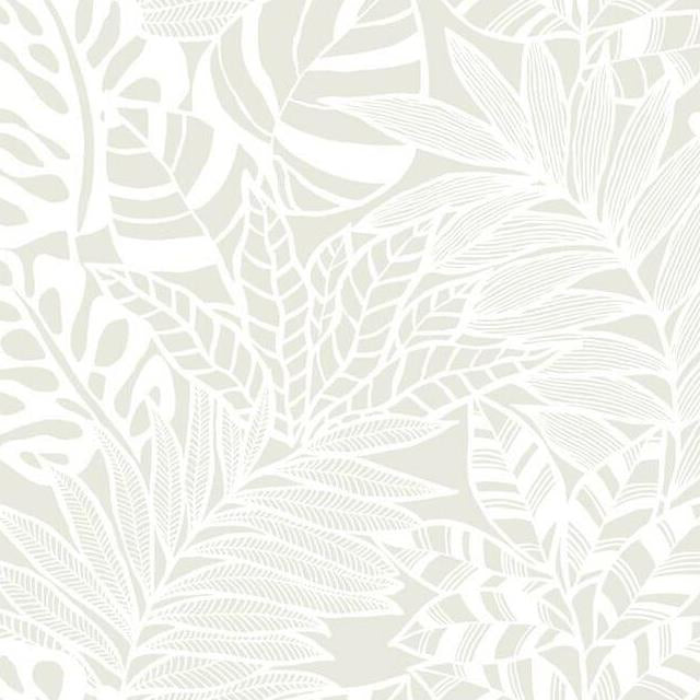 Acquire SS2573 Silhouettes Jungle Leaves White York Wallpaper