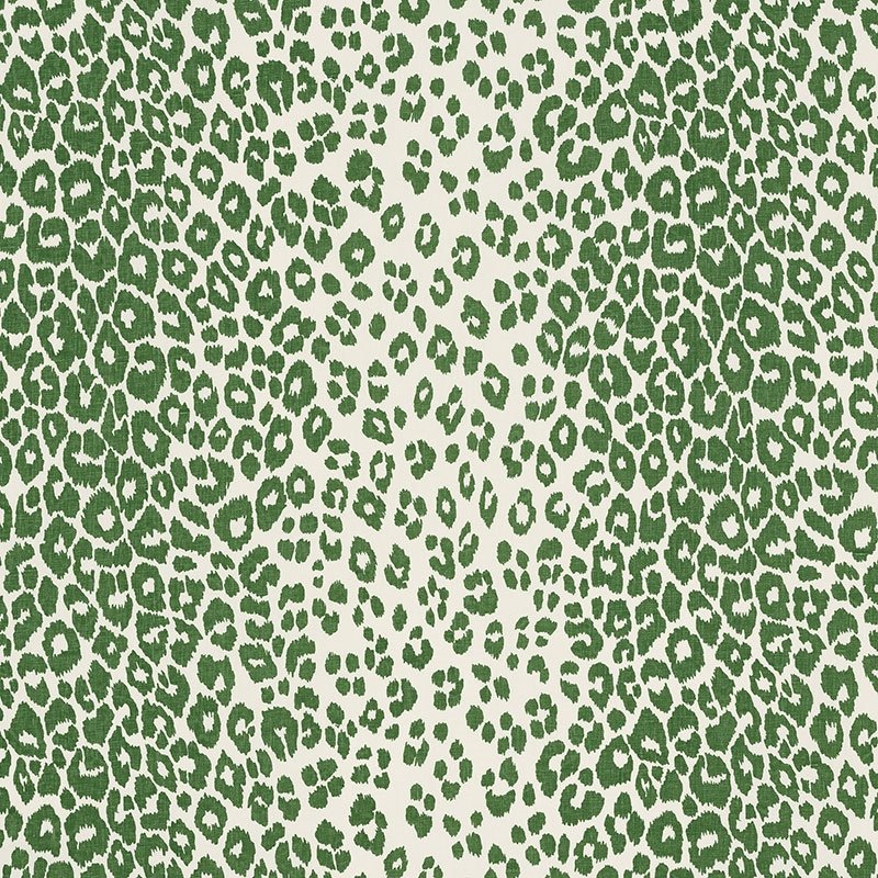 Purchase sample of 176452 Iconic Leopard, Green by Schumacher Fabric