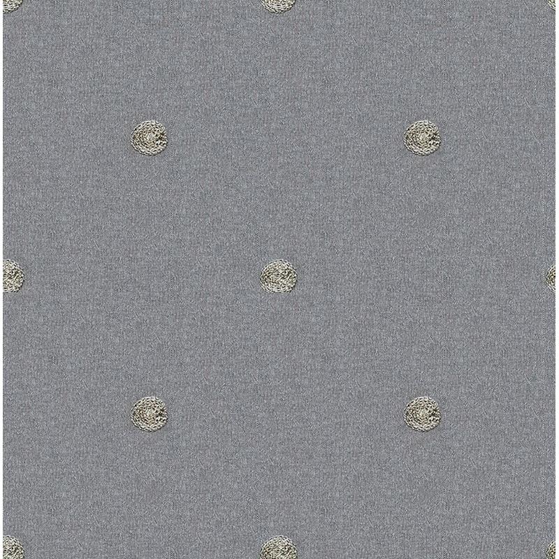 Sample 4194.11.0 Lesly Smoke Grey Drapery Dots Fabric by Kravet Design
