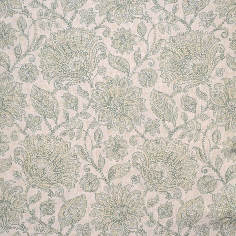 Sample 8360 Meekins Menthol, Green Floral Multipurpose Magnolia Fabric
