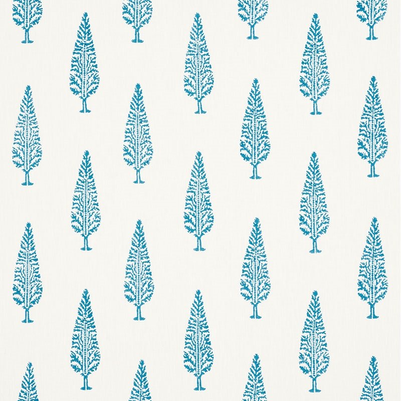 Purchase sample of 178510 Juniper Block Print, Blue by Schumacher Fabric