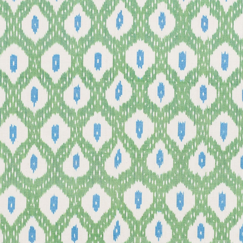 Purchase sample of 178070 Indio Ikat, Green by Schumacher Fabric