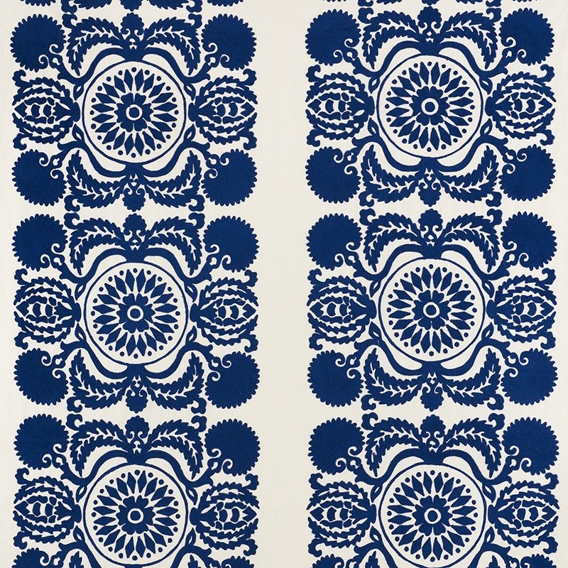 Find 70260 Castanet Embroidery Cobalt by Schumacher Fabric