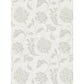 Sample 2910-2752 Warner Basics V, Holiday Light Grey Jacobean Wallpaper by Warner