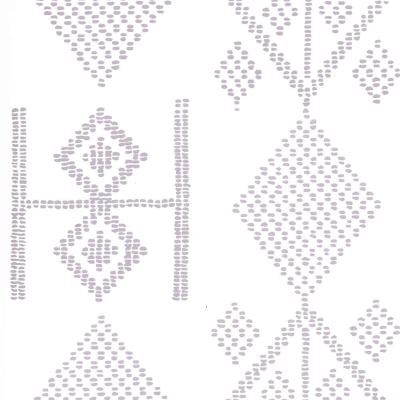 Sample AP890-04AWP Vacances, Lilac on Almost White by Quadrille Wallpaper