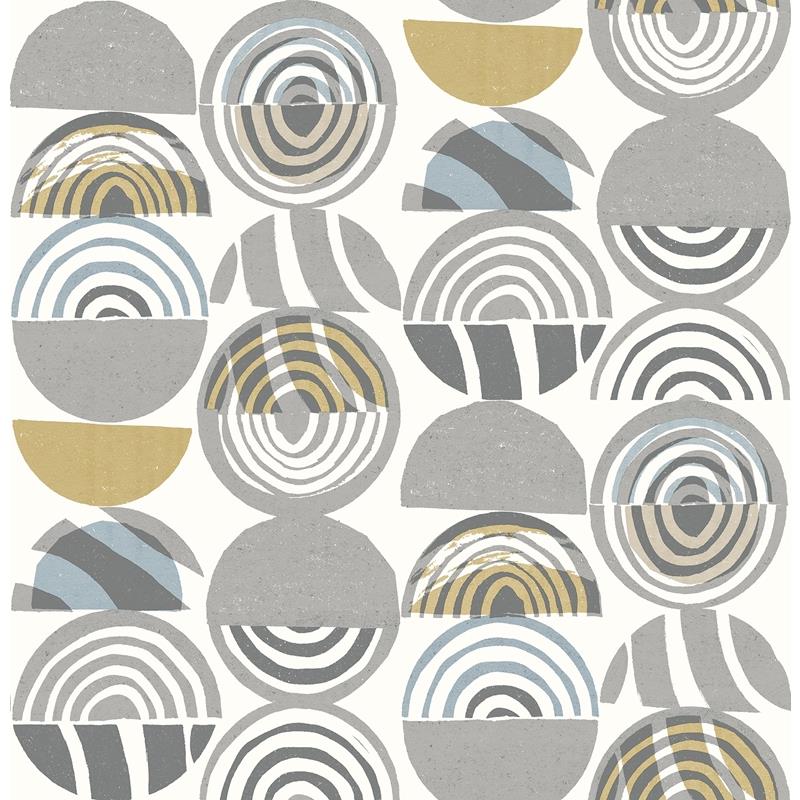 Sample 4014-26443 Seychelles, Mahe Grey Mod Geometric Wallpaper by A-Street Prints Wallpaper