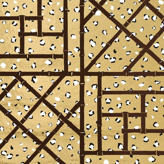 Find 5012770 Fancy Beast Metallic Glam Gold Schumacher Wallcovering Wallpaper