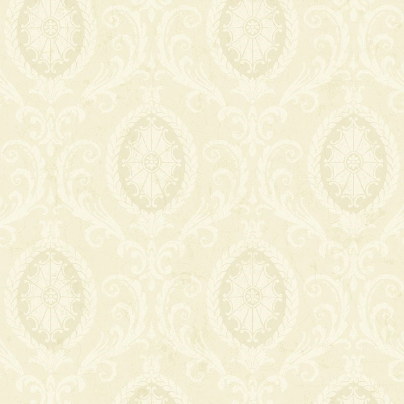 Order AM90505 Mulberry Place Damask Medallion by Wallquest Wallpaper