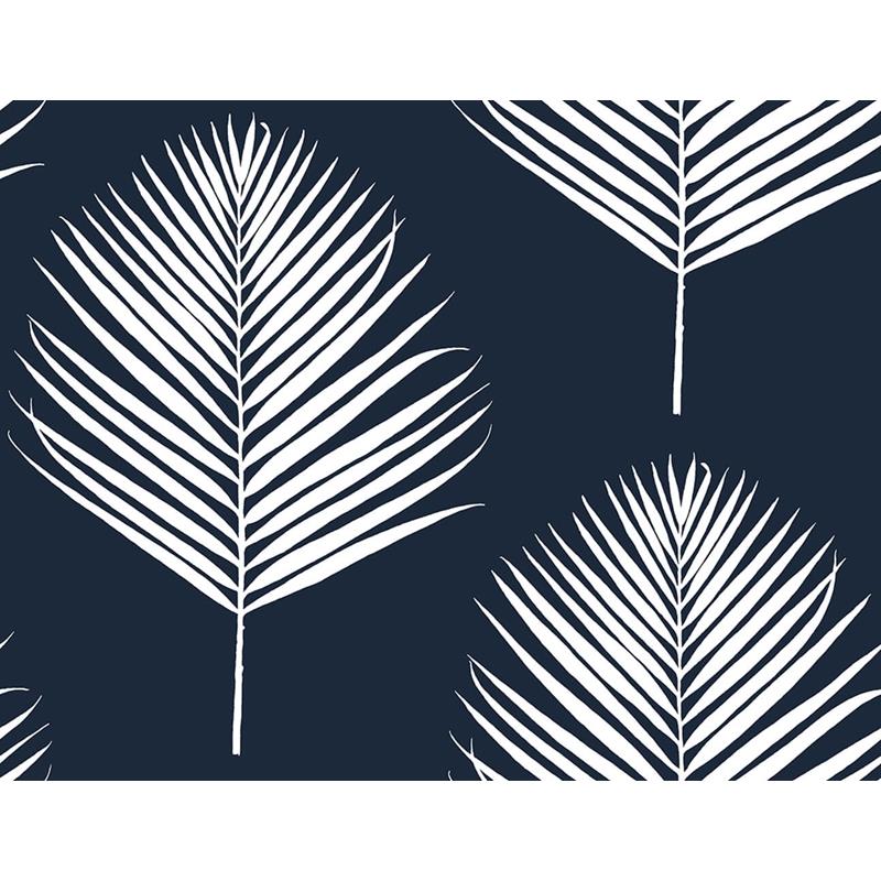 Sample LN20032 Luxe Haven, Maui Palm Midnight Blue and White Lillian August