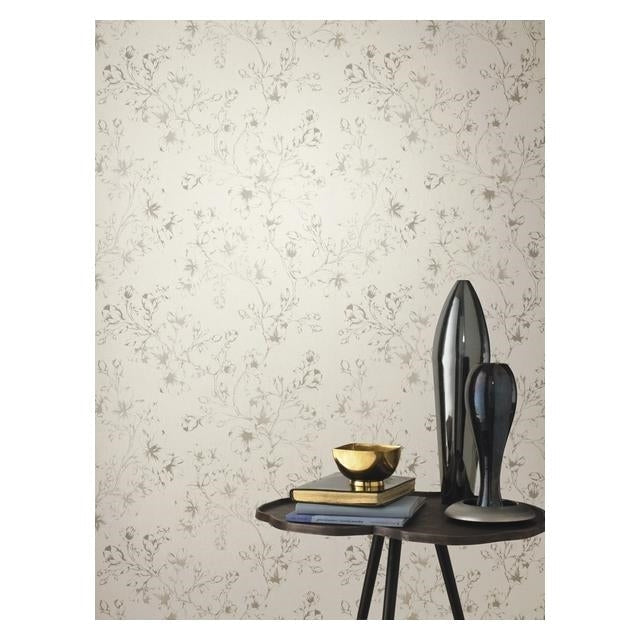 Find WW-268842 Cosy White Grey Leaves by Washington Wallpaper