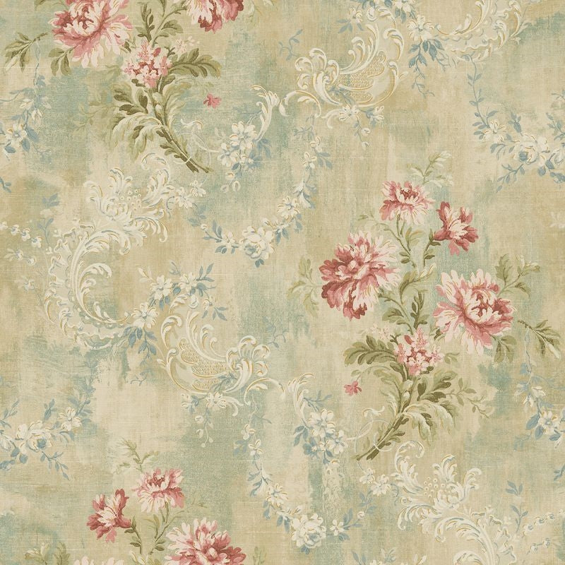 Purchase VF30307 Manor House Monotone Floral by Wallquest Wallpaper