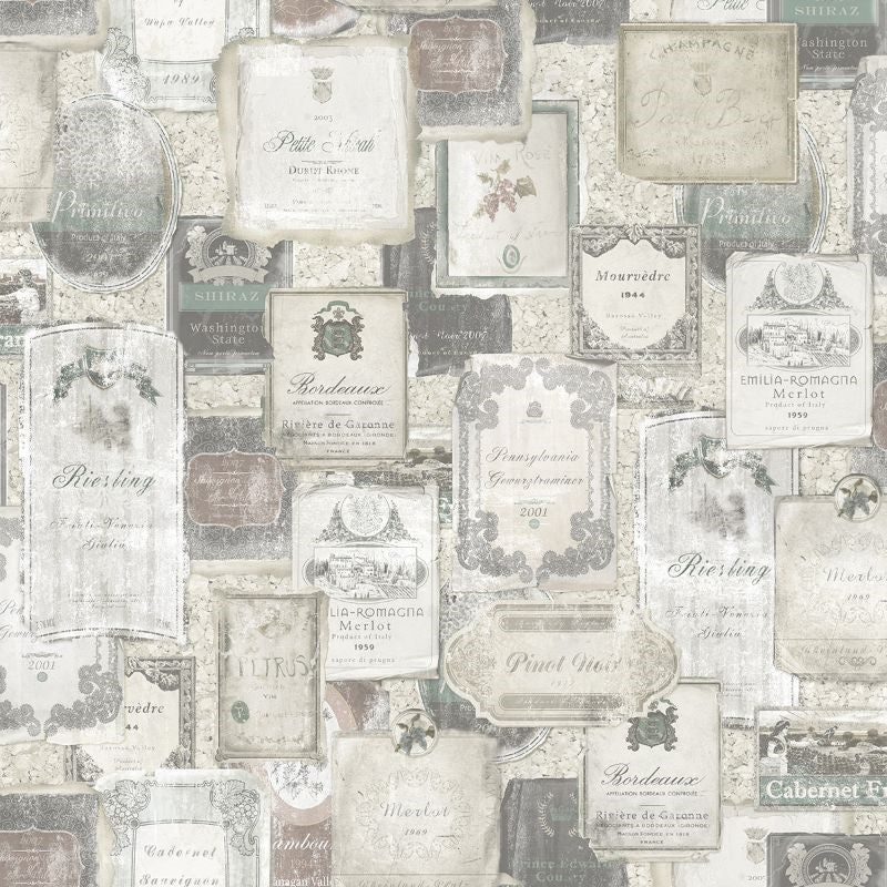Sample MV81208 Vintage Home 2 Labels Wallquest