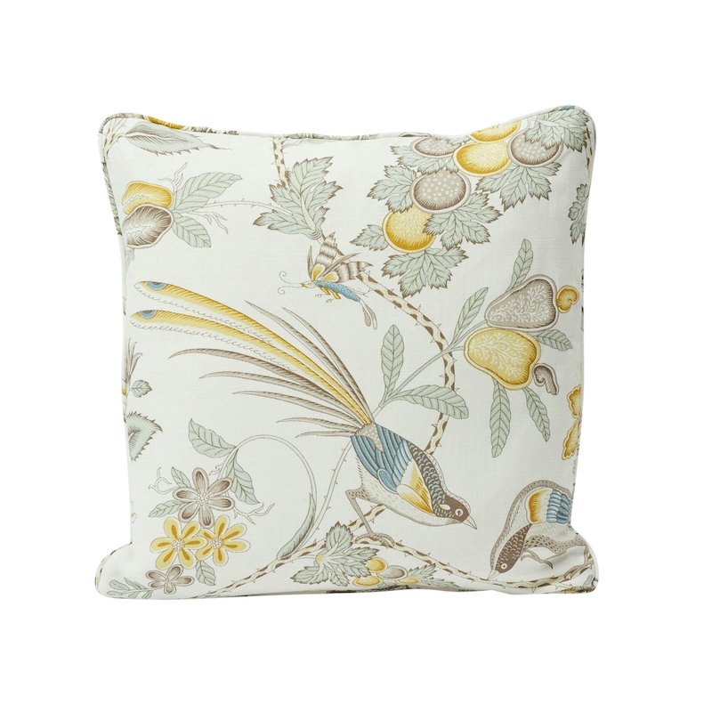 So7874011 Camile Embroidery Pillow Yellow By Schumacher Furniture and Accessories 1,So7874011 Camile Embroidery Pillow Yellow By Schumacher Furniture and Accessories 2