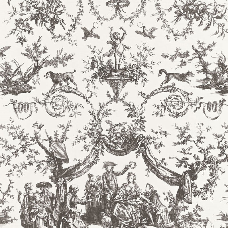 Buy 175273 Le Couronnement De La Rosiere Grisaille by Schumacher Fabric