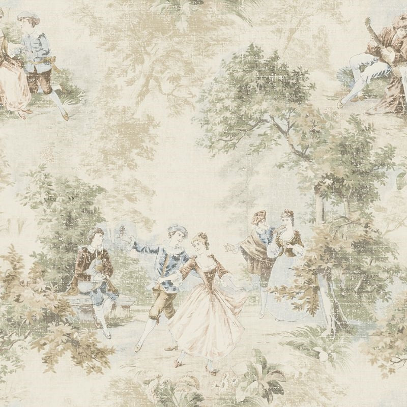 Acquire MV82302 Vintage Home 2 Toile by Wallquest Wallpaper