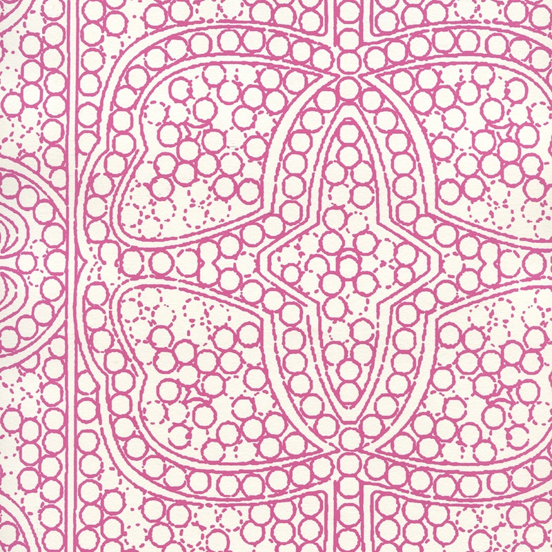 Sample CP1000W-07 Persia, Flamingo On Almost White by Quadrille Wallpaper