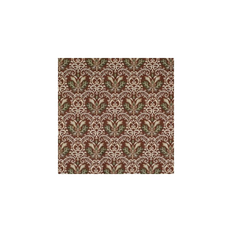 Looking F3483 Brick Red Medallion Greenhouse Fabric