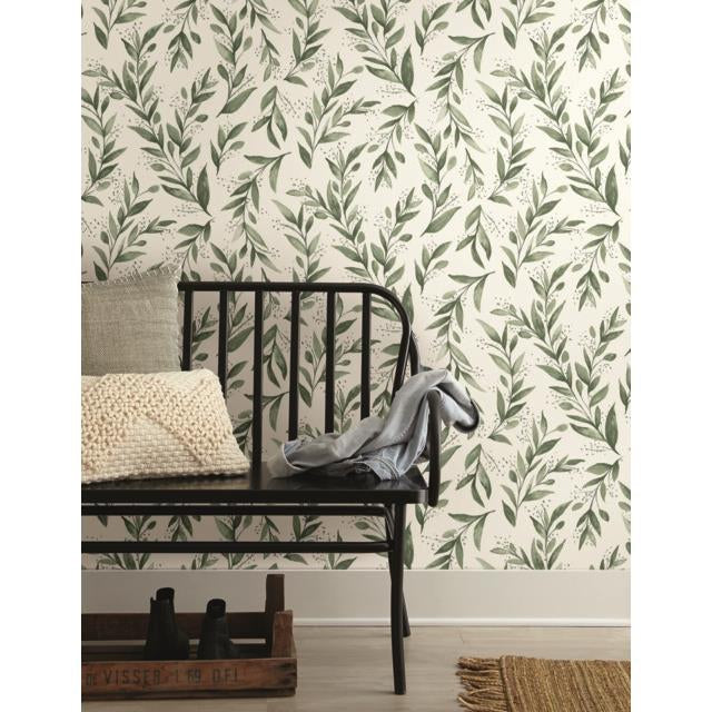 VEELIKE Vintage Grey Plants Floral Wallpaper – Veelike