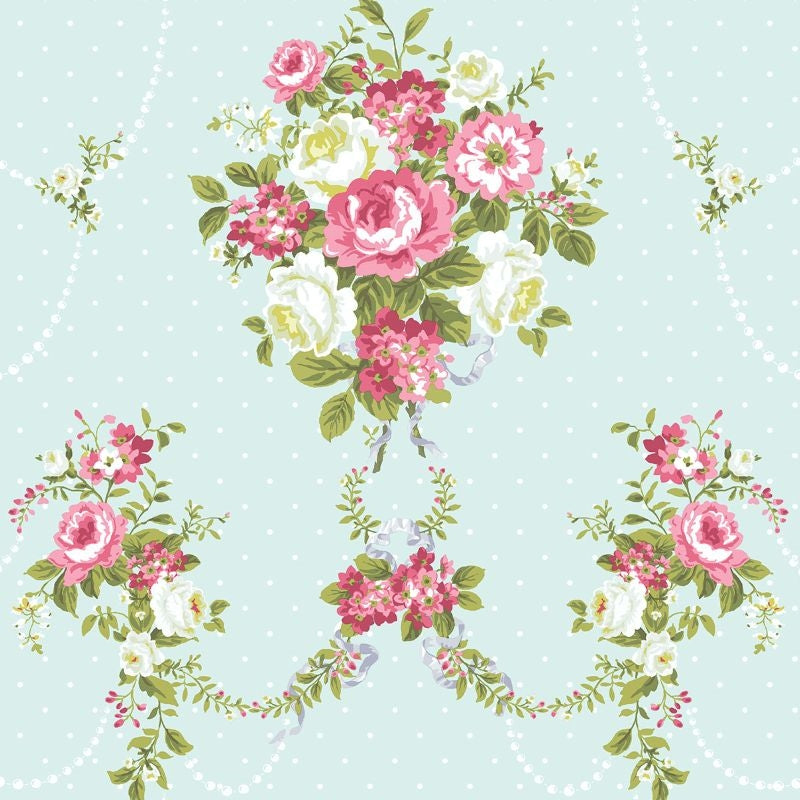 Save HC80402 Mod Chic Floral Bouquets by Wallquest Wallpaper