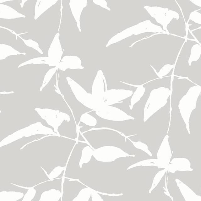Save AF6508 Tea Garden Persimmon Leaf Grey by Ronald Redding Wallpaper