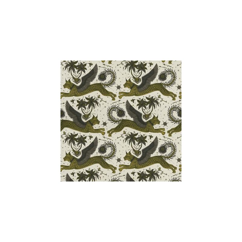 Sample F1492-01 Lynx Linen Gold Animal/Insect Clarke And Clarke Fabric
